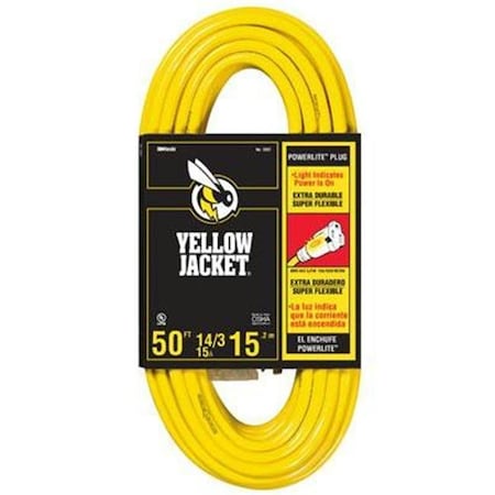 Southwire SJTW 1 Outlet(s) 50 ft, Yellow, Vinyl 2887